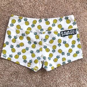 Savage Barbell “Pineapple Express” Booty Shorts